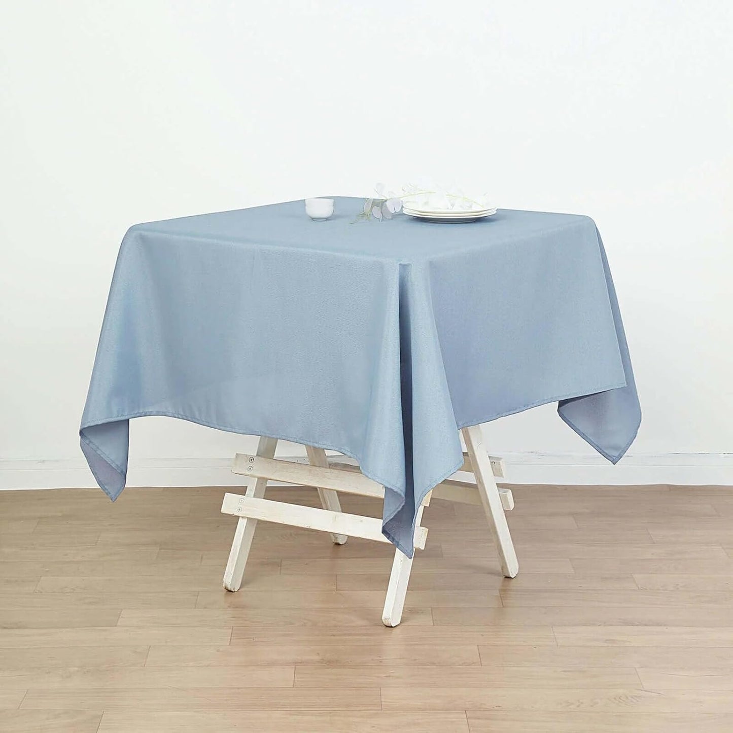 Efavormart 70" Square Linens Dusty Blue Wholesale Linens Polyester Square Linen Tablecloth for Wedding Banquet Party Restaurant