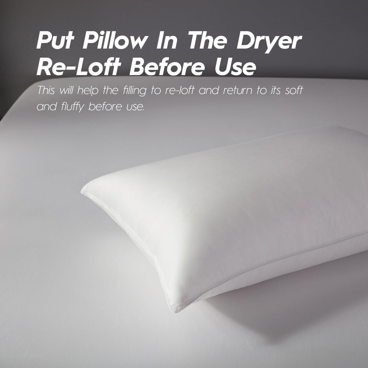 Globon Luxury Down Pillow Queen Size, Firm Hotel Collection Bed Pillow with 100% Cotton Cover, Down Surrounded Feather Pillow, 20x30 Inches (1 Pack)