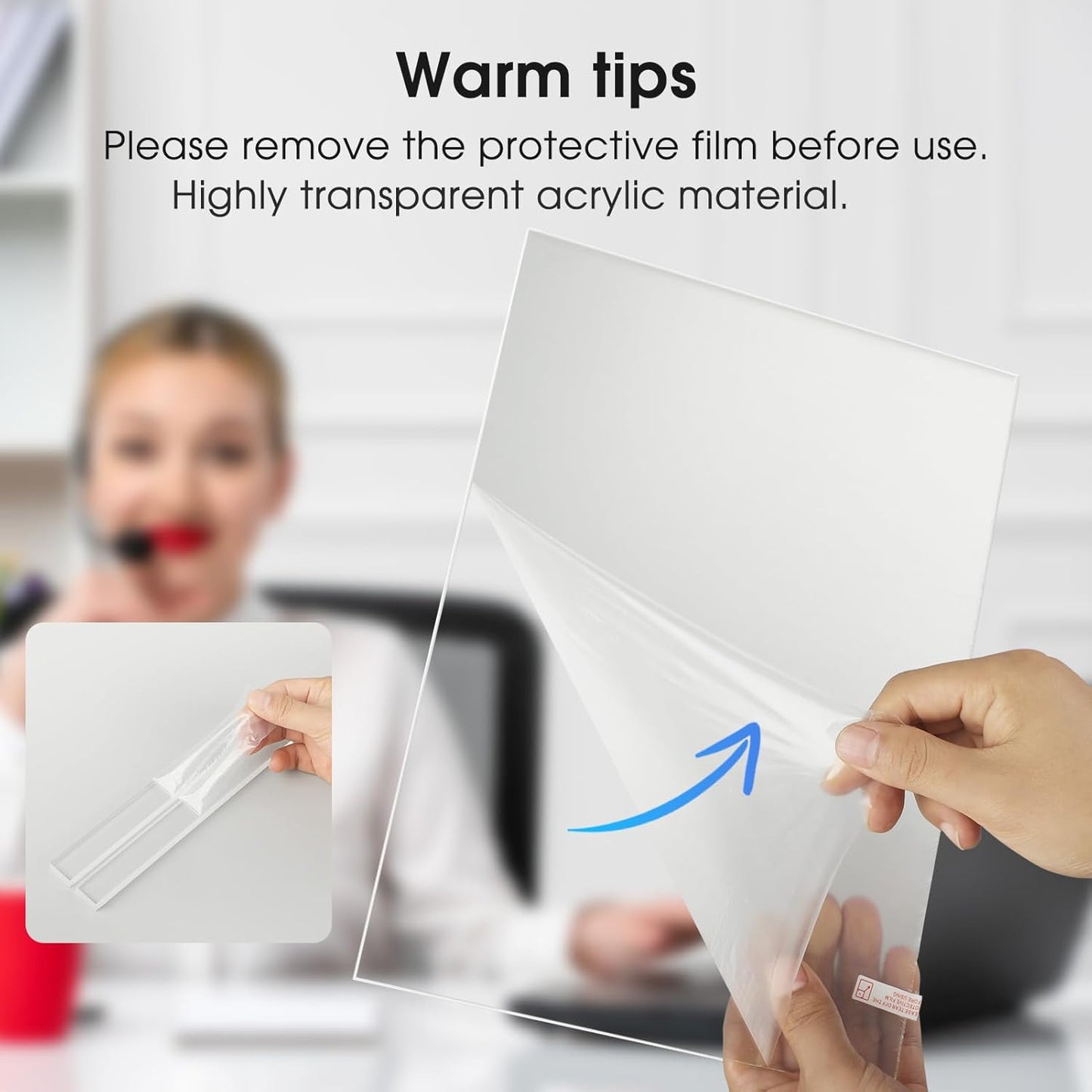 MaxGear Acrylic Sign Holder 8.5 X 11 Inches 1 Pack, Double Sided Plastic Display Stands Table Top Acrylic Frame, Clear Paper Holder Menu Flyer Stand for Stores, Restaurants, Hotels, Office