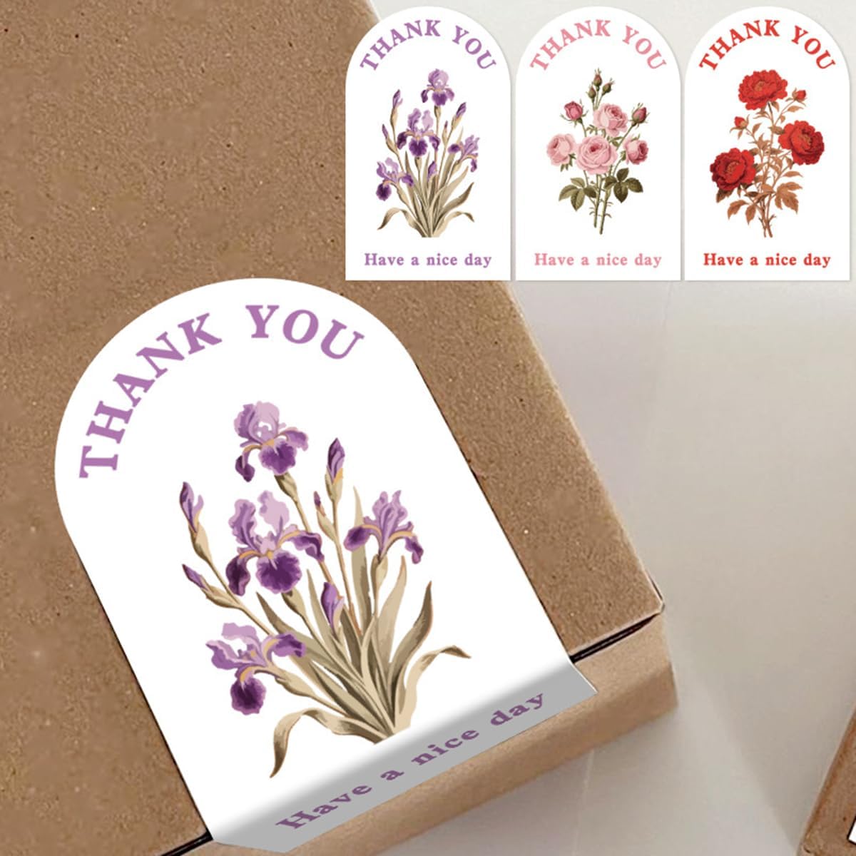 300Pcs Large Thank You Stickers, Outer Packaging Sealing Labels, and Gift Box Decorations,Foval Thank You Stickers.