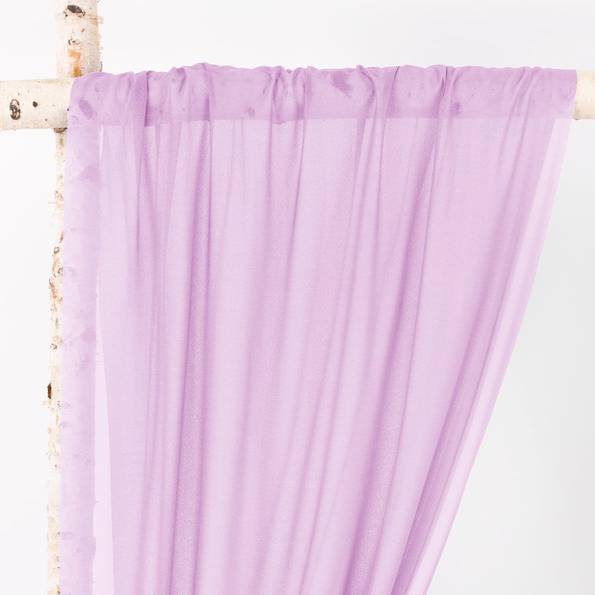 MLMW Wedding Arch Draping Fabric 2 Panels 29" x 20Ft Easter Lilac Sheer Wedding Arch Backdrop Drapes Outdoor Curtain for Ceremony Party Background Ceiling Decor