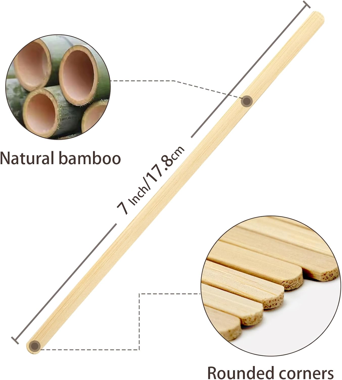 Bamboo Coffee Stirrers Individually Wrapped 500 Count, 7 inch Coffee Stir Sticks - For Hot Drinks and Cocktails, Smooth End, Disposable and Travel-Friendly