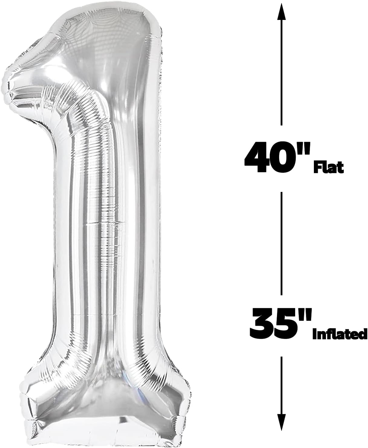 Silver Number 21 Balloon 40 inch, Number 21 Birthday Balloon for Boy Girl, Silver Foil 21 Balloon for 21 12 Birthday Party, Anniversary Celebration Number Balloons Decorations