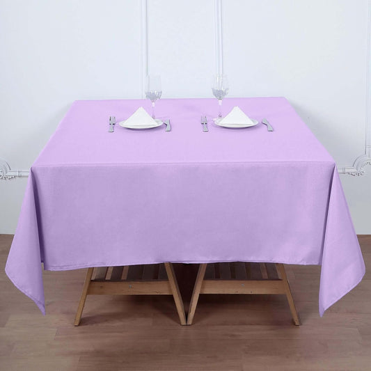 Efavormart 70" Lavender Square Polyester Tablecloth for Dining Table, Wedding, Party, Event, Banquet, Restaurant Decoration