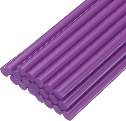 uxcell 20pcs Hot Glue Sticks for Glue Gun 11mm/0.43-inch x 8-inch Mini Hot Melt Adhesive Glue Stick Purple