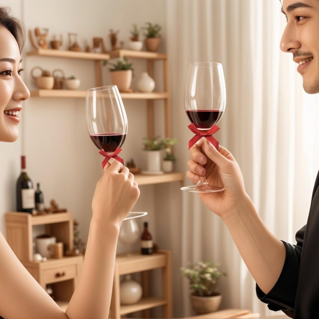 60pcs 1.7" Mini Red Ribbon Bows Decor – Small DIY Satin Bows for Crafts, Little Bows for Gift Wrapping, Tiny Bow Stickers for Note Card Bow Baby Shower Cake and Candle Decorations