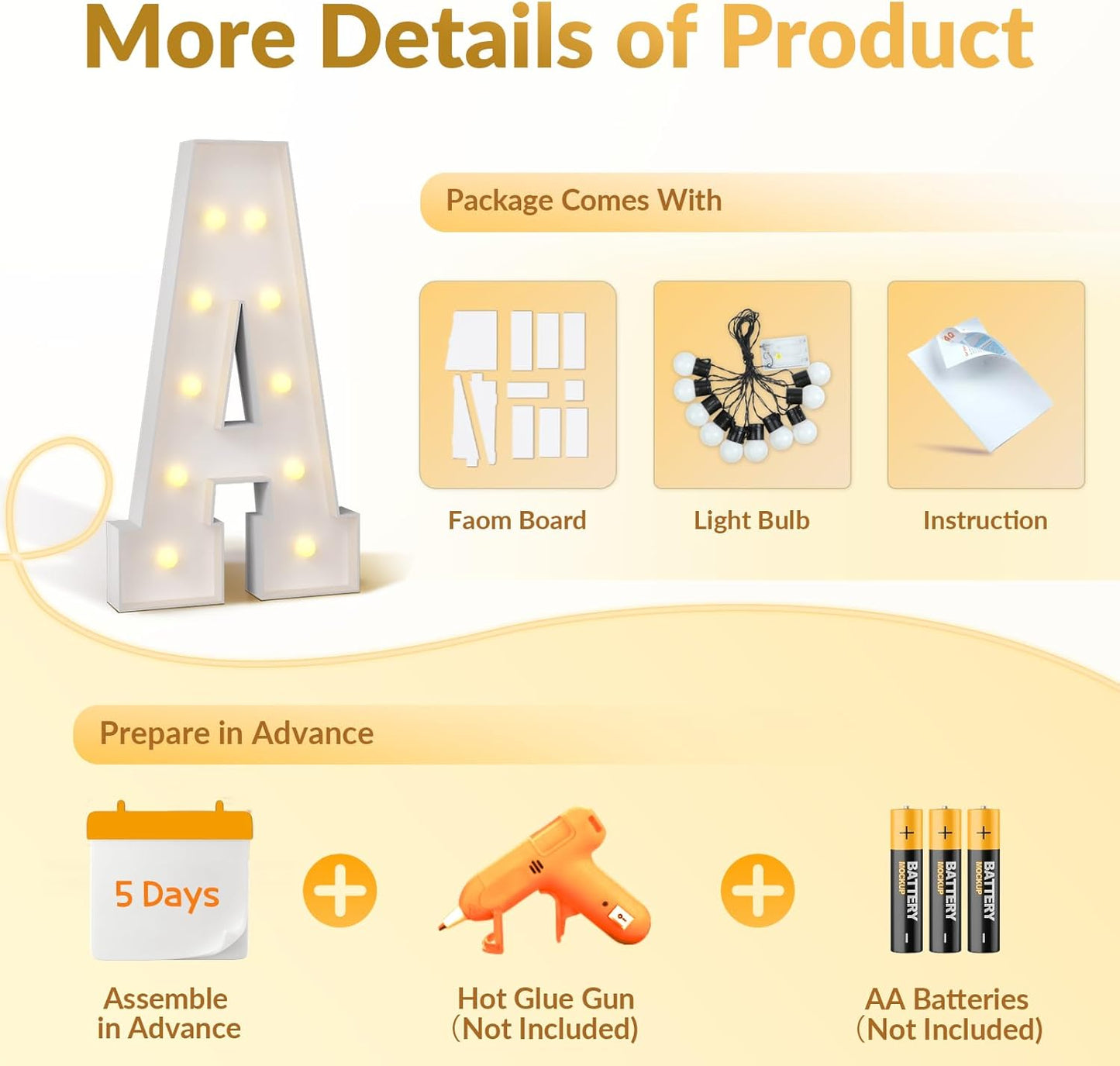 JoyMuse 4FT Marquee Numbers,Large Marquee Numbers 4 Feet Tall for Birthday Decorations Big 4FT Numbers with Light for Party Decor, Number 0