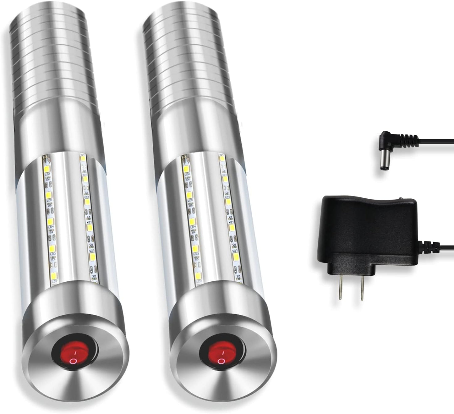 Strobe Baton Light,Stage Handheld Light,Champagne Bottle Sparklers, Recharge led Bottle Service Lights - for Bar Club Birthday Weddings Parties (Sliver 2 PC)