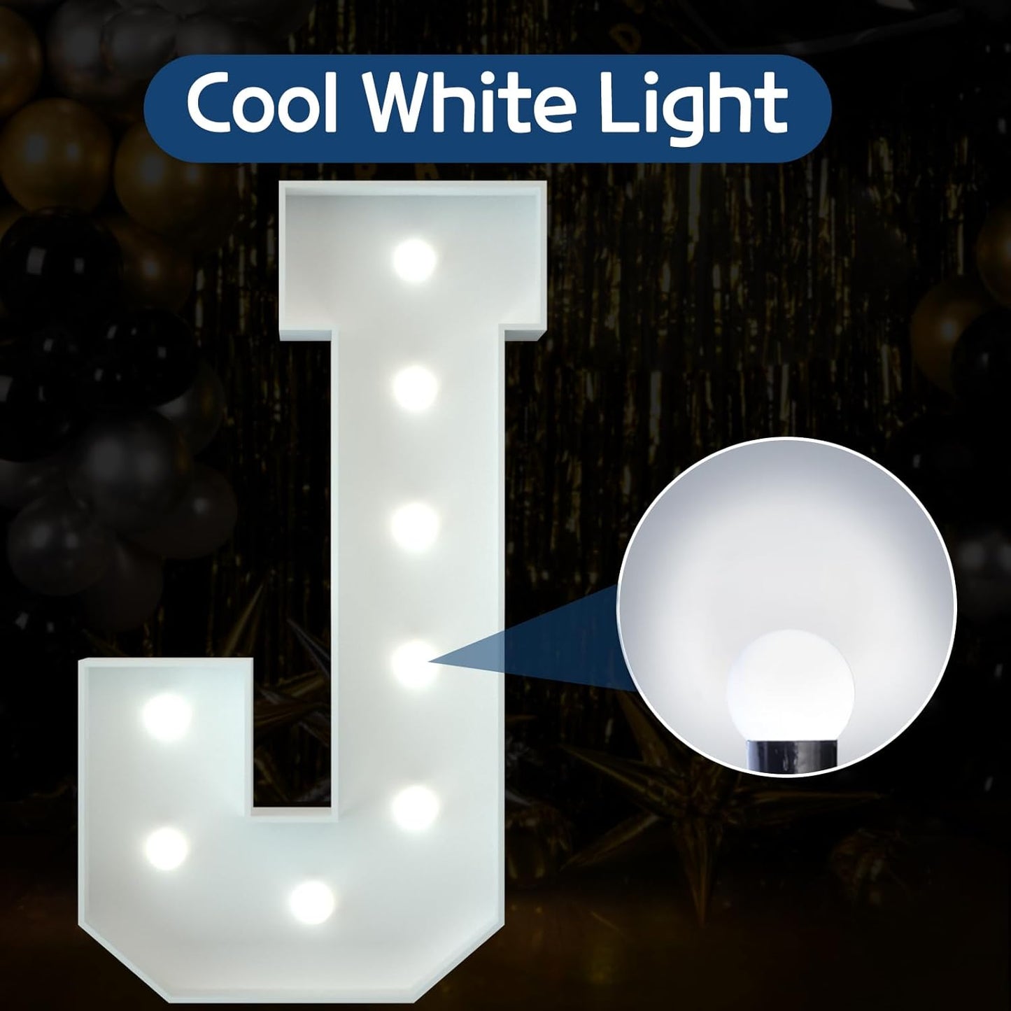 Marquee Letters 3 Feet Tall Large Light Up Letters Baby Shower Decorations Wedding Engagement Proposal White Party Decorations Marry Me Sign Big Cardboard Backdrop J