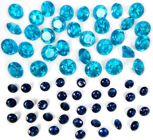 720 Pcs Morandi Blue Acrylic Diamonds Gems Table Scatters for Wedding Centerpieces,Treasure Gemstones,Bridal Shower,Floral Arrangement,Party Favor Decoration,Vase Fillers,14 OZ,0.8/0.4 Inch Mix
