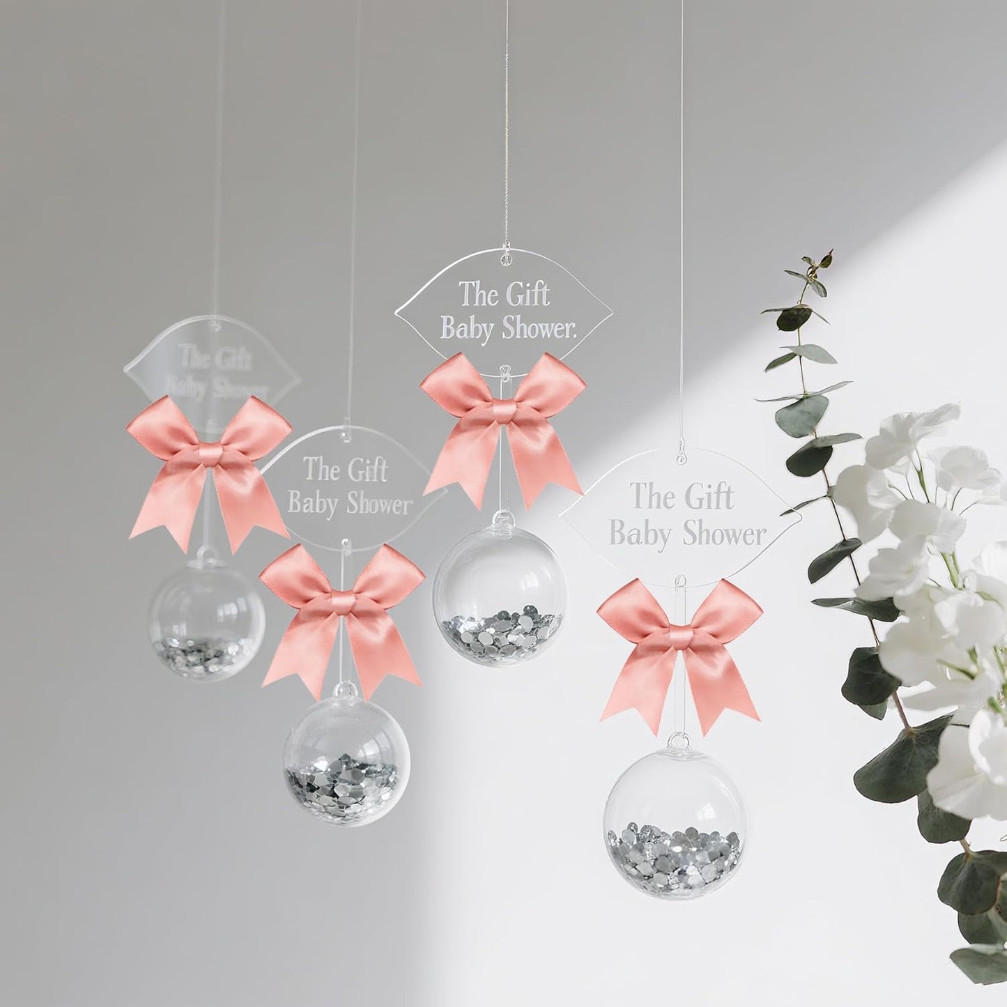 50 Pieces Gift Wrap Bows Premium Satin Ribbon Bows 3.3 Inch Craft Bows for Gift Wrapping DIY Treat Bags Holiday Gifts Bag Party Decorations, Wedding Decor Christmas Birthday Presents (Rose Pink)