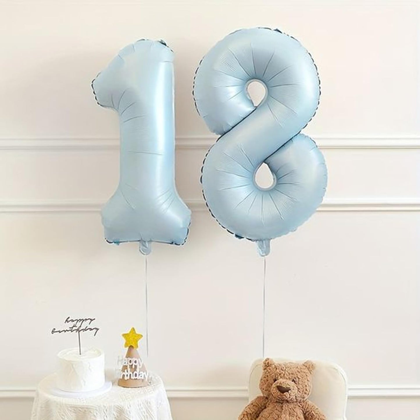 40 Inch Big Blue 8 Balloon Number Foil Helium Number Balloons 0-9 Jumbo Giant Happy 8th 18 28 Birthday Party Decorations for Boy or Girl Huge Mylar Anniversary Wedding Party Supplies (Blue No 8)