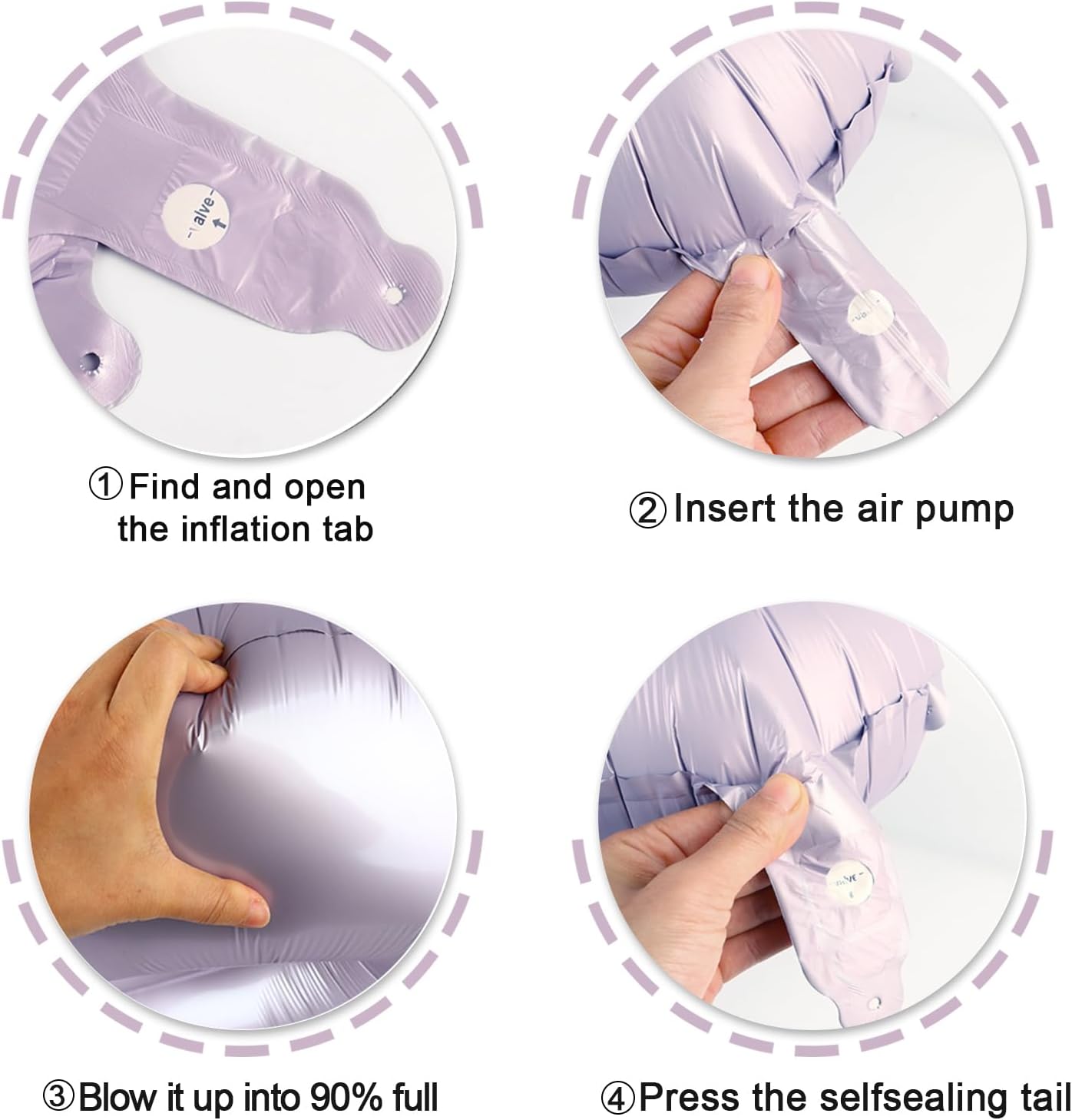 Lilac 40 Inch Large Number 5 Birthday Balloon, Five 5th 15 25 35 50 55 Birthday Celebration Decorations, Lavender Foil 5 Mylar Helium Balloons Girl Boy Anniversary Party Supplies