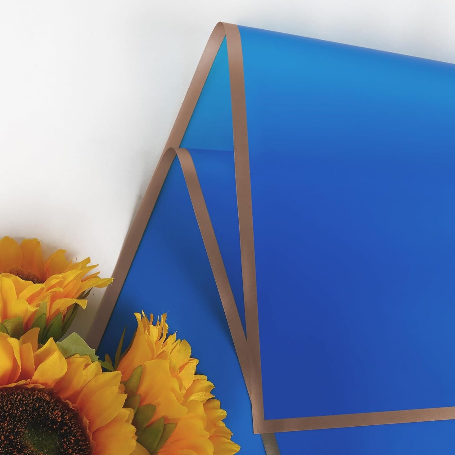 NESCCI 20 Sheet Flower Wrapping Paper - Waterproof Floral Bouquet Wrapping Paper, Florist Supplies Packaging Paper for Wedding Birthday Gift DIY (Royal blue)