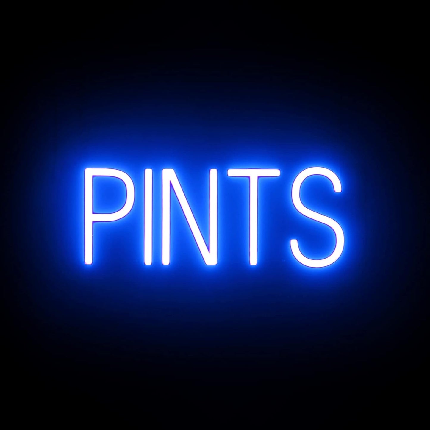 SpellBrite PINTS Sign | Beer-Related Sign with Neon Look, Blue LED Light Source | 17.8" x 6.3"