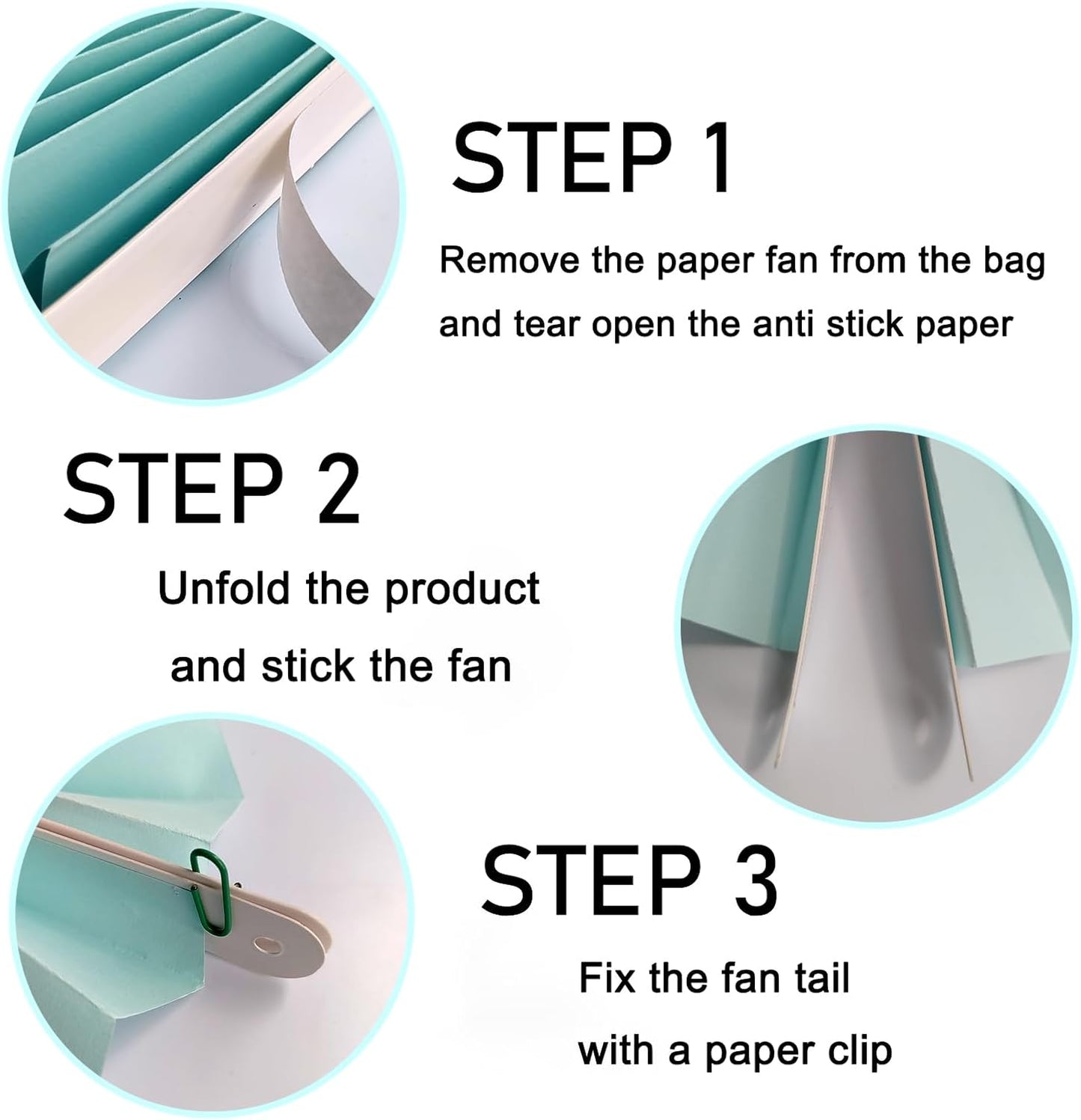 Blue Graduation Party Decor,Baby Blue Party Decorations,Christmas Baby Shower Decorations,Under The Sea Decorations,Blue Bachelorette Party 16in Hanging Paper Fans 30 Color DIY Set (Light Blue)