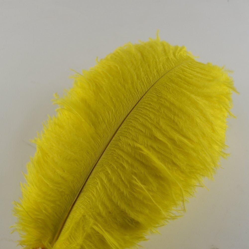 Kolight® 40pcs 12''~14''(30~35cm) Natural Ostrich Feathers for DIY Home Wedding Party Office Decoration (Yellow)