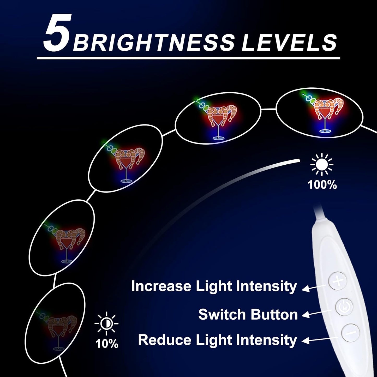 Shrimp Martini Wine Neon Sign, Martini LED Light, Home Party Wall Art, Cocktail Pub Bar Decoration, Gift for Cocktail Lover, 13"x13.8"