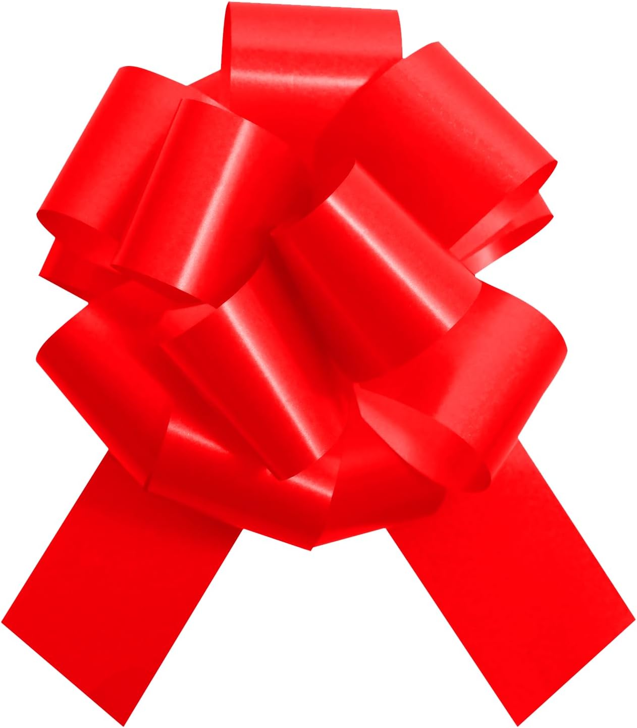 6 PCS 6 Inch Red Pull Bows - Perfect for Gift Wrapping, Wedding Decor, Car Bows, Birthday Parties, Christmas and Valentine's Day