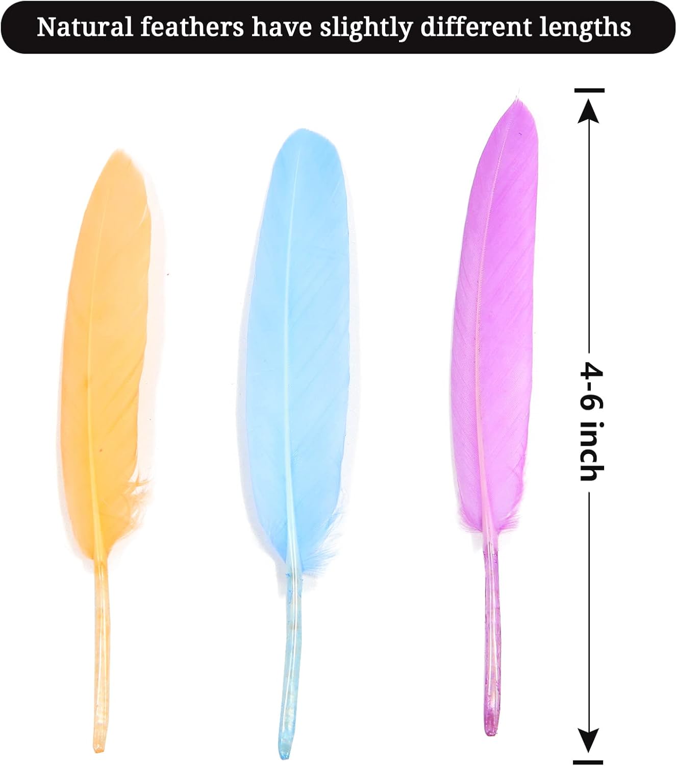 FeelfunFeather 120pcs Macaron Goose Cochettes Feather 4-6 inch 10-15cm Bulk Natural for Wedding Party Halloween Decorations DIY Cosplay Gothic Costumes Crafts