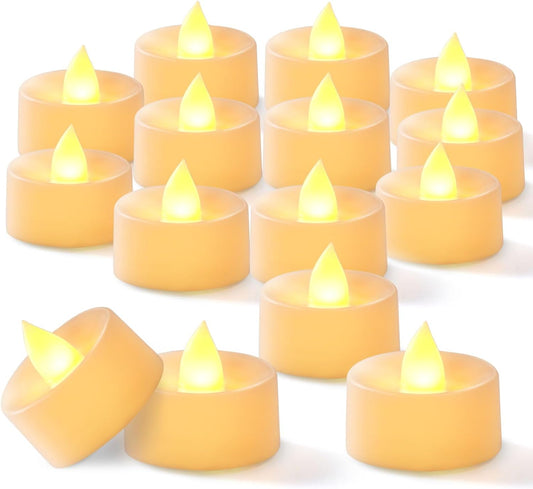 BEICHI Flameless Candles, 100Pack Battery Operated Candle, LED Tea Lights Candle Battery Operated, Flickering Fake Votives for Wedding Halloween Christmas Diwali- Warm Yellow
