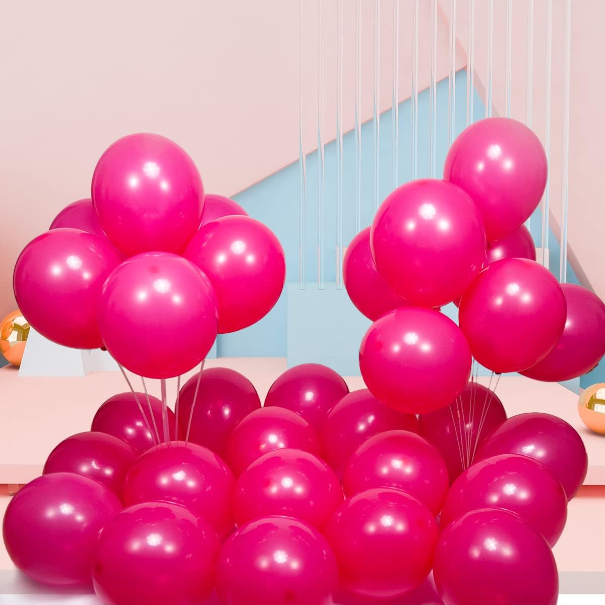 300 Pack Hot Pink Balloons 12 inch Dark Pink Latex Party Balloon Bulk for Various Party Events Decorations