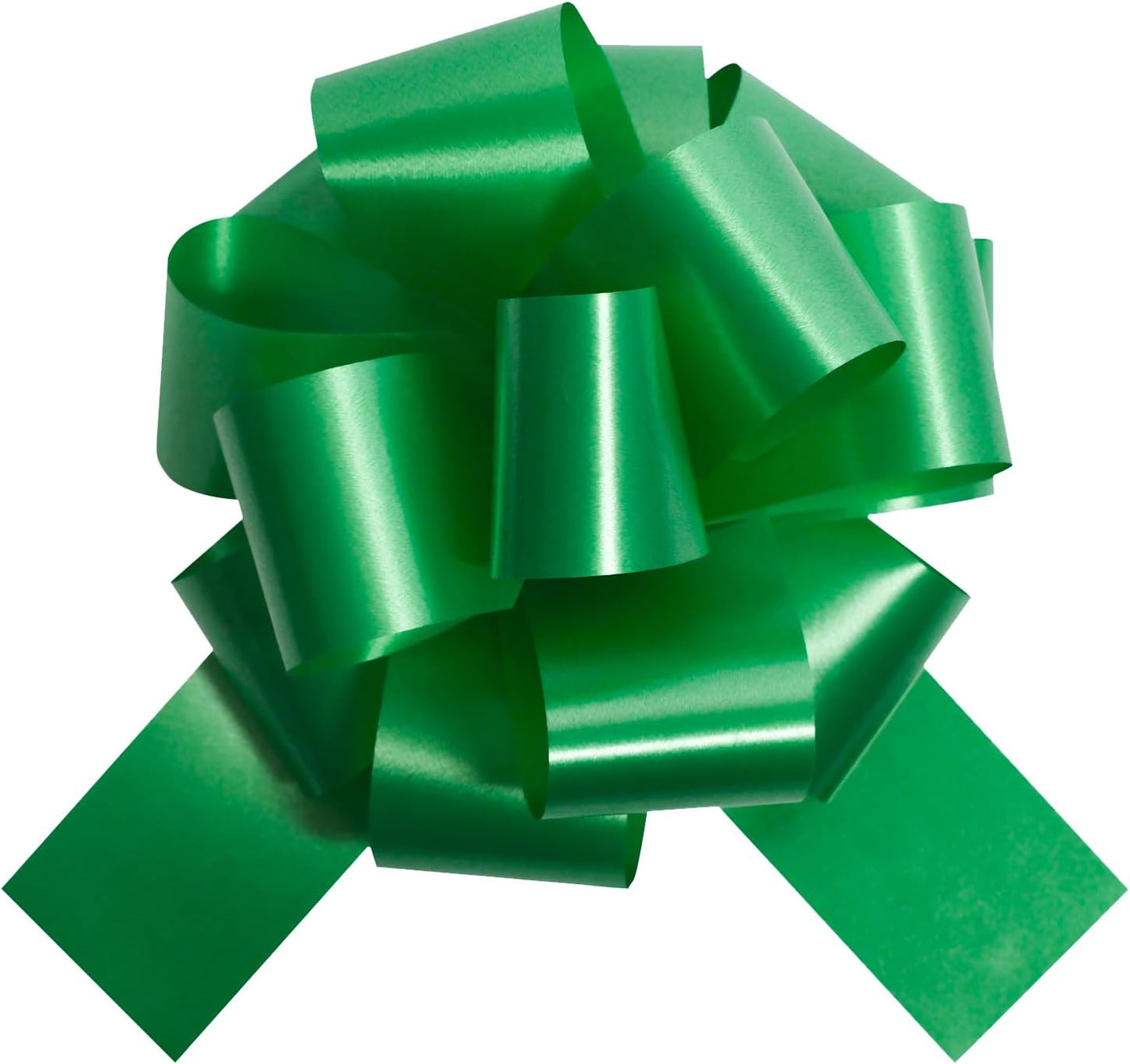 6 PCS 6 Inch Green Pull Bows - Perfect for Gift Wrapping, Wedding Decor, Car Bows, Birthday Parties, Christmas and Valentine's Day