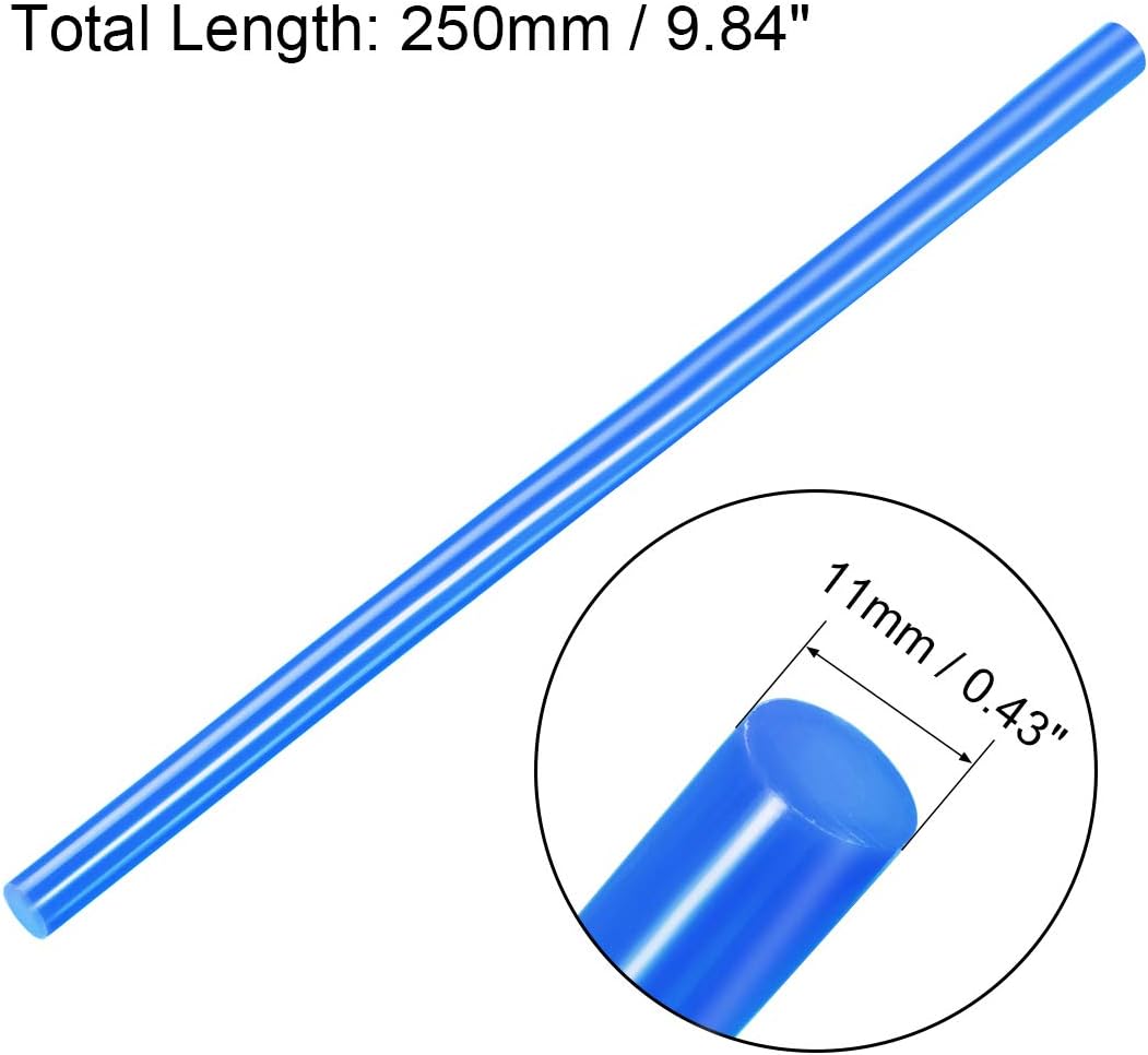 uxcell 20pcs Hot Glue Sticks for Glue Gun 7/16-inch x 10-inch Mini Hot Melt Adhesive Glue Stick Blue