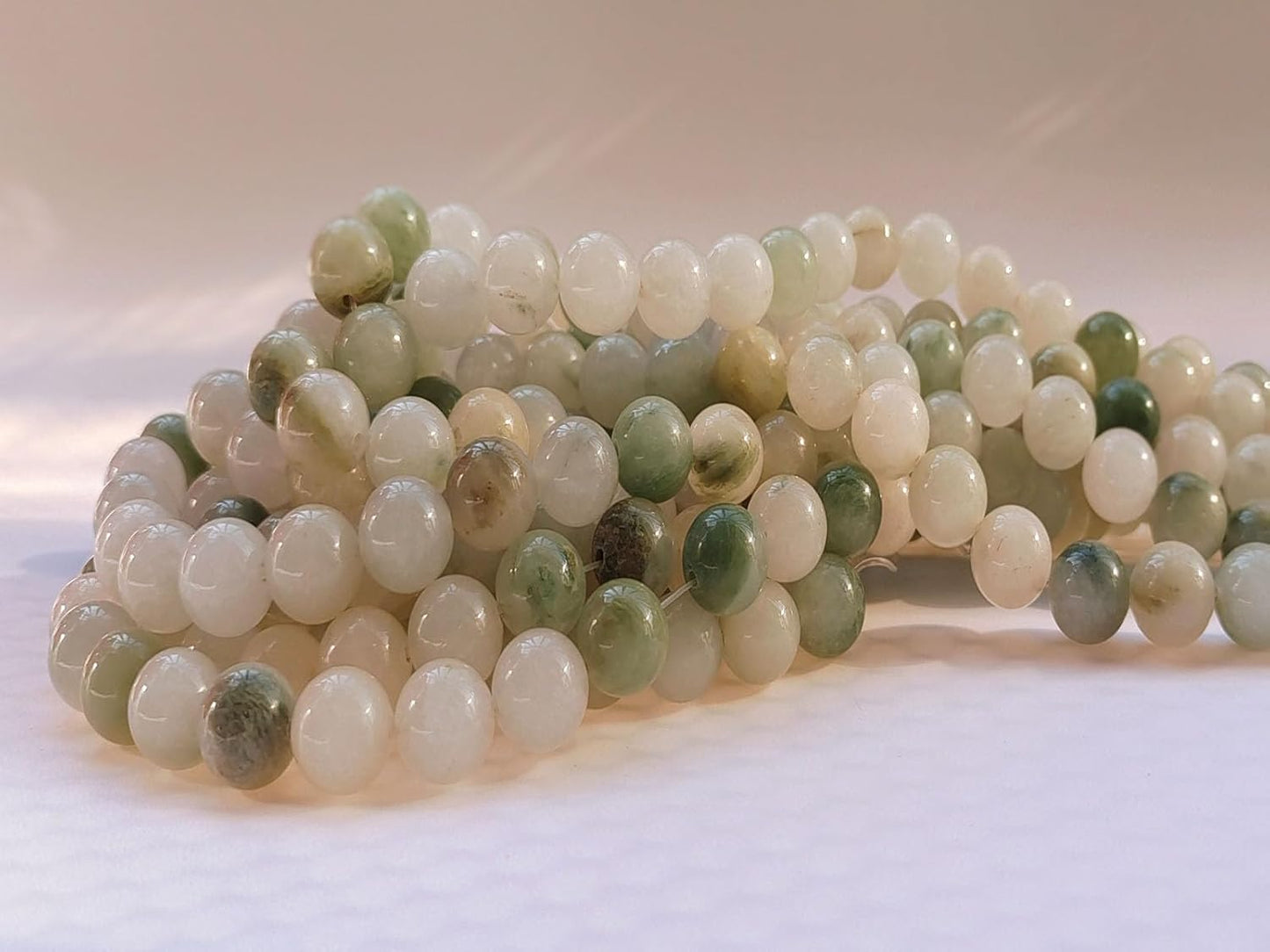 Stone Beads 6mm 140pcs Tiansan Jade Beads Round Loose Gemstones Beads for Bracelet Necklace Jewelry Making (6mm, 60616 Tiansan Jade)