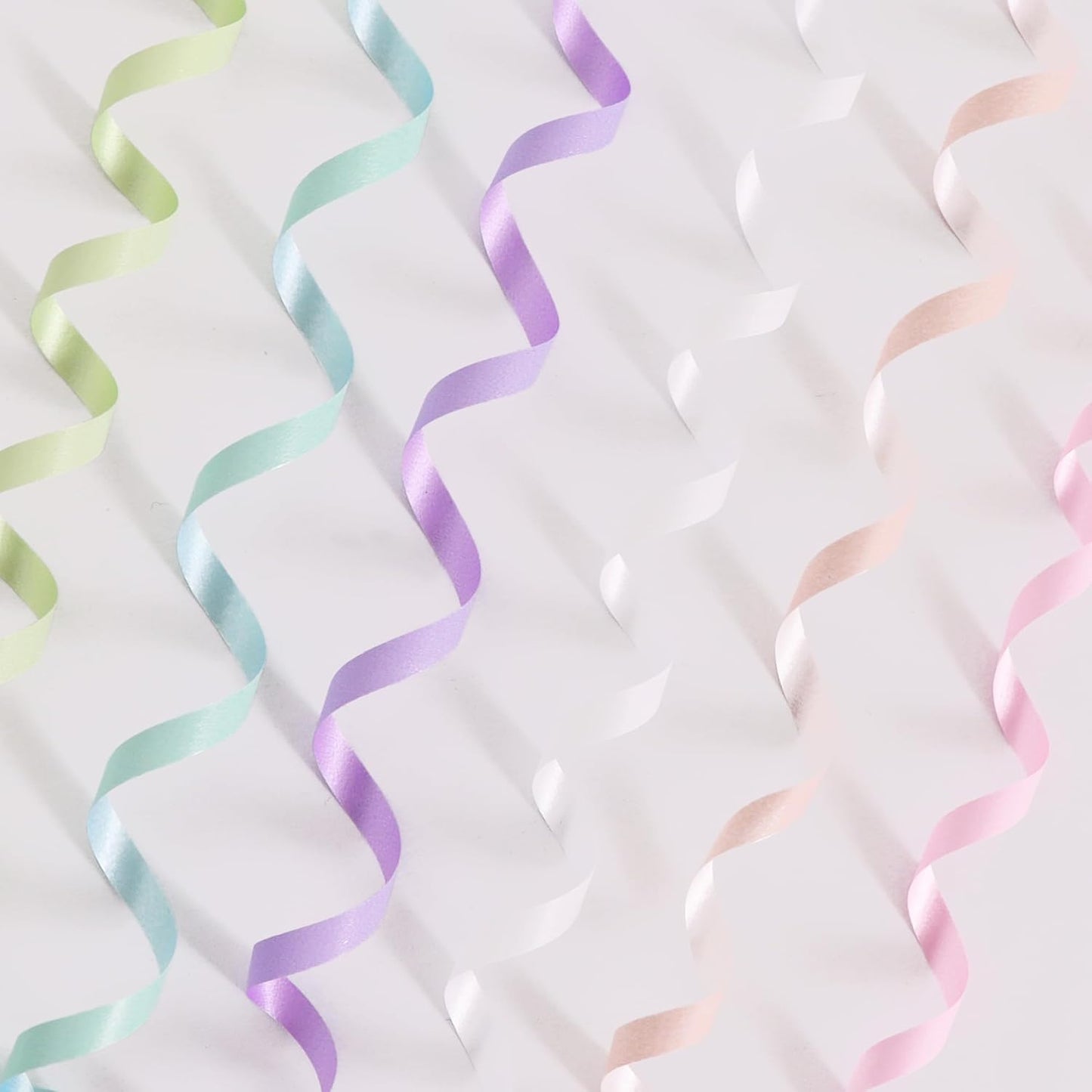 BEISHIDA 6 Assorted Colors Curling Ribbons Balloon String Ribbons - Pastel Colors 6 Rolls for Gift Warppping Birthday Easter Party Decorations