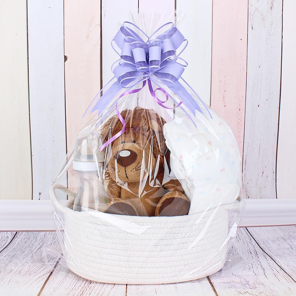 WEWILUCK Bows for Gift Wrapping, Light Purple Gift Bows for Presents, Gift Baskets, Big Fancy Bow for Birthdays, Parties, Christmas, and Everyday(6 inches, 15PCS)