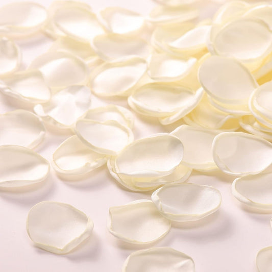 TINGE TIME Silk Rose Petals Flower Petals for Wedding Flower Girl Basket Aisle Scatter Dinner Table Centerpieces Party Confetti Bridal Shower Romantic Night Decoration (Ivory)