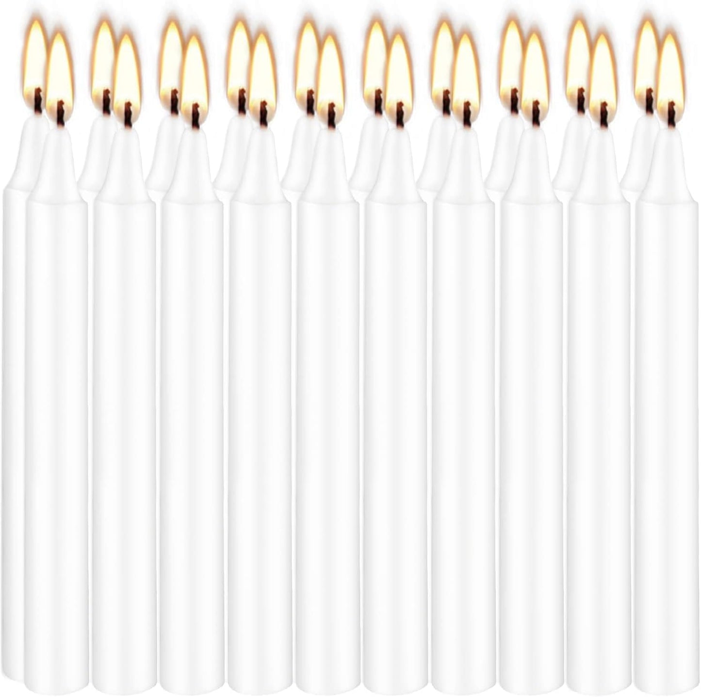 Set of 40 White Candles Mini Unscented Taper Candles for Christmas,Household, Wedding, Rituals, Prayer, Birthdays, Meditation, Altar,Party and Home Décor Candlesticks - 4 Inch Tall
