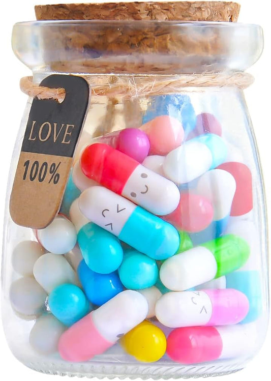 Capsule Letters in a Bottle, Capsule Message in A Bottle, Christmas Friendship Gift for Your Girlfriend Boyfriend Wife Sister Bestfriend Birthday Valentine’s Day Gifts