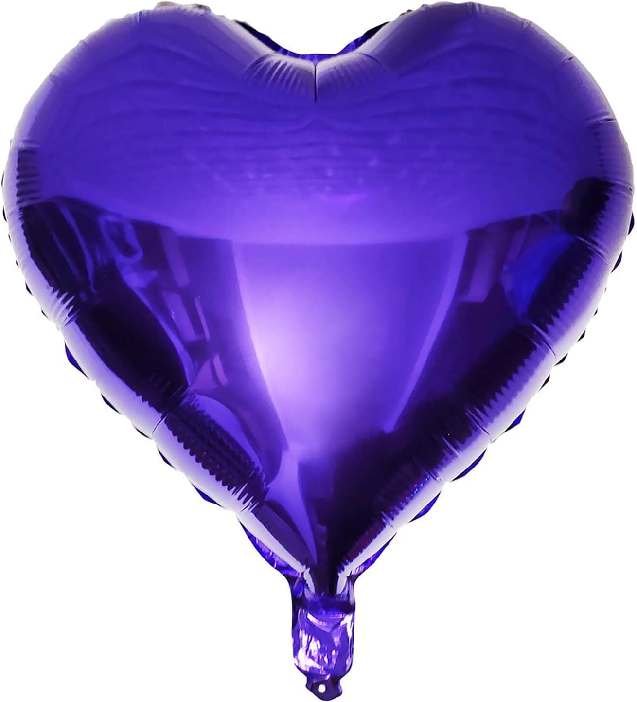 10Pcs Purple Foil Heart Shaped Balloons 18 Inch Mylar for Baby Shower, Wedding, Valentine Decorations - Love Party Decor
