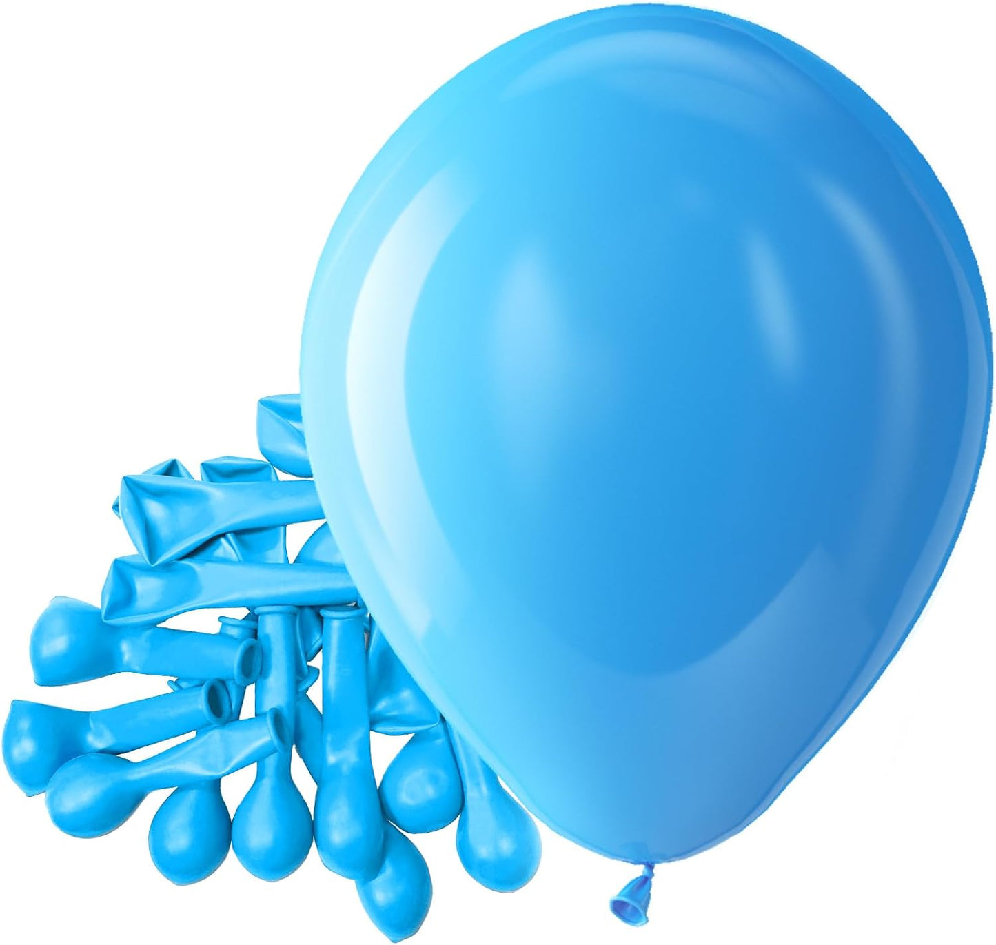 Bezente Blue Balloons Latex Party Balloons - 150 Pack 5 inch Matte Small Light Blue Helium Balloons for Birthday Wedding Bridal Shower Gender Reveal Party Decorations