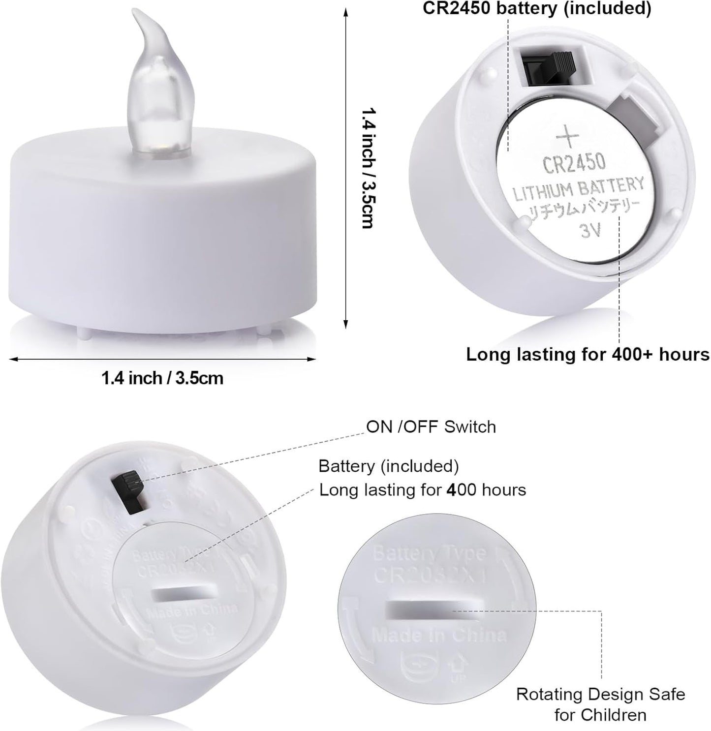 Tea Light Candles with Remote Control,Flickering Flameless LED Candle,Long Lasting 400+Hours,Battery Operated with Timer for Home Decoration Seasonal &Festival Celebration Warmyellow (5pcs)