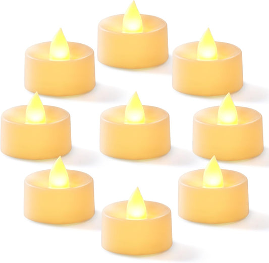Homemory 12-Pack Flameless LED Tea Lights Candles Battery Operated, 200+Hour Fake Electric Candles TeaLights for Votive, Halloween, Ofrenda, Diya, Wedding Centerpiece Table Decor, Funeral, Christmas