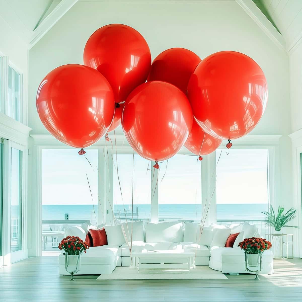 30 Pack Red Balloons 36 Inch Red Latex Party Large Balloon Bulk for Various Party Events Decorations