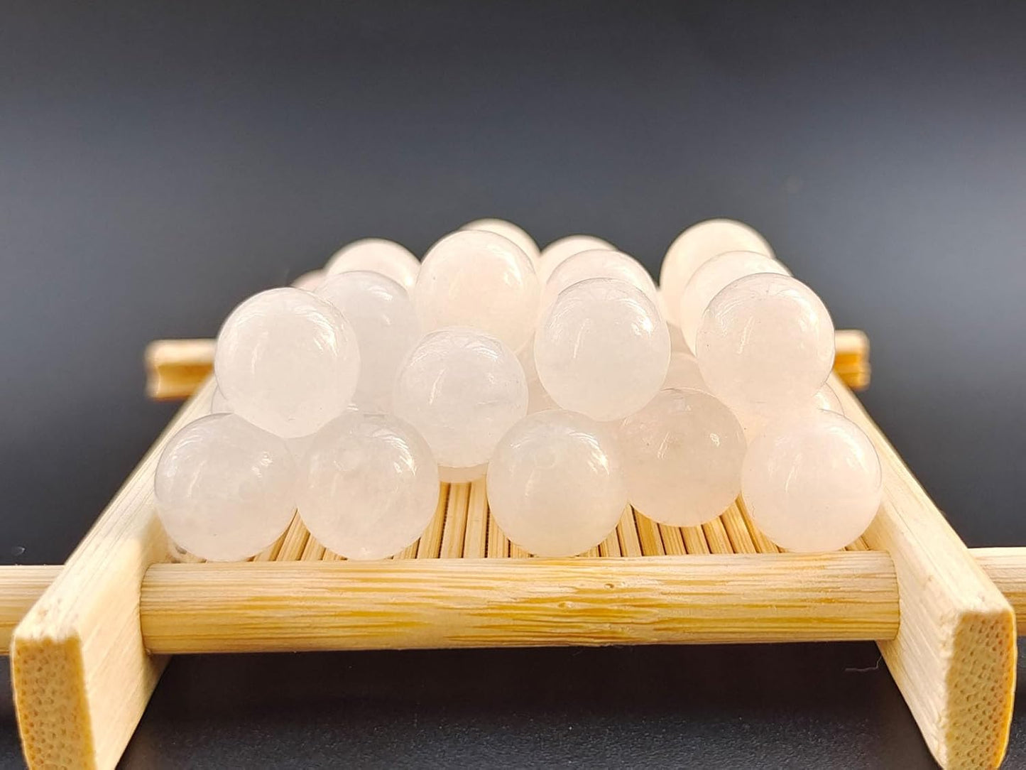 Stone Beads 10mm 60pcs White Jade Beads Round Loose Gemstones Beads for Bracelet Necklace Jewelry Making (10mm, 61018 White Jade)