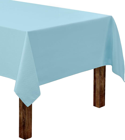 Gee Di Moda Rectangle Tablecloth - 60 x 102 Inch Baby Blue Table Cloth for 6 Foot Rectangle Table - Heavy Duty Washable Fabric - for 6 Ft Buffet Table, Holiday Party, Dinner, Wedding & Baby Shower