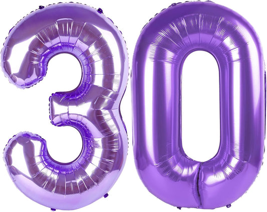 Purple Number 30 Balloon