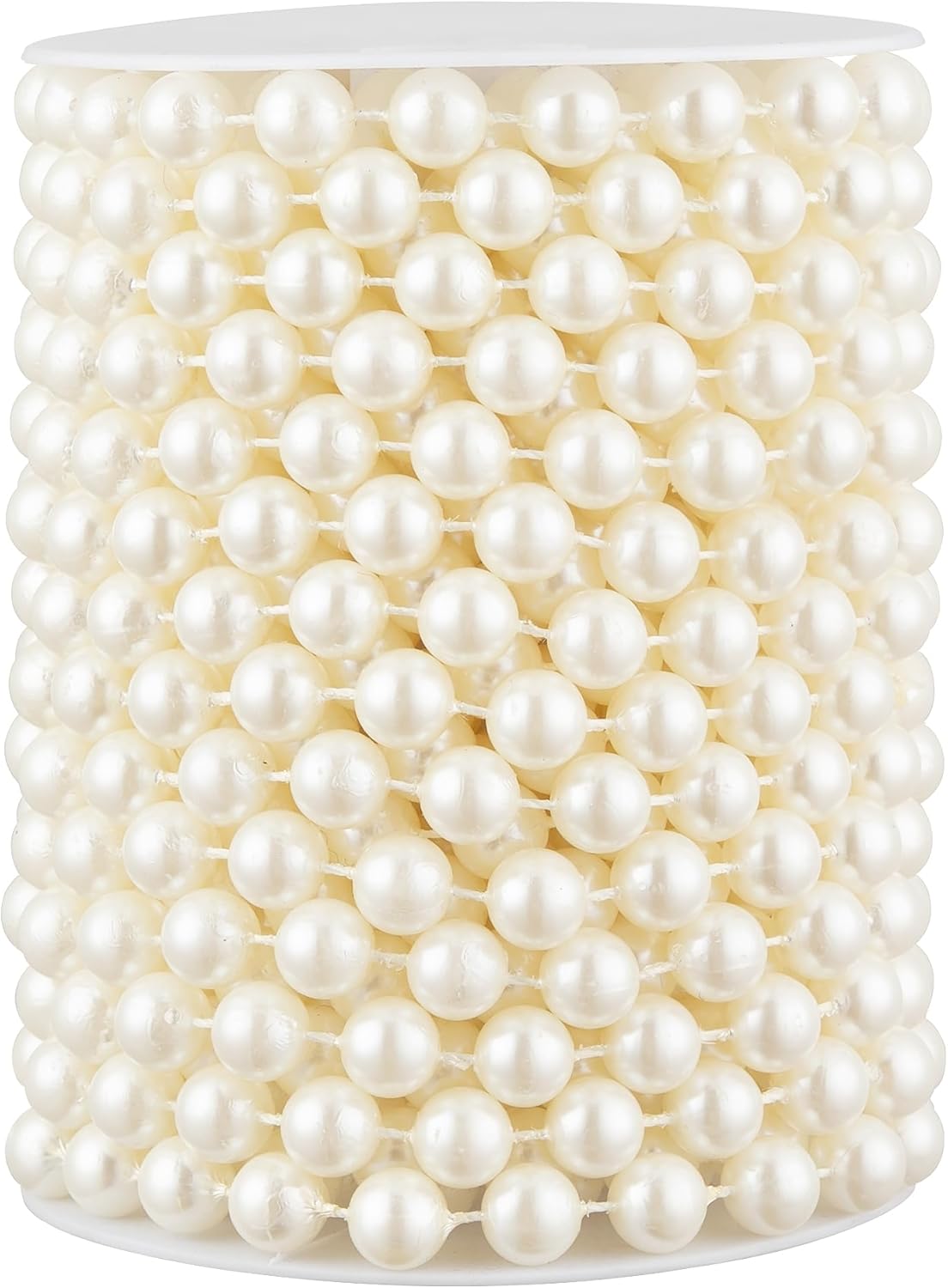 33 Feet Faux Pearl Beads Garland 10mm Craft String Pearls for Wedding Centerpiece Christmas Tree and Flowers Decoration DIY(Ivory)