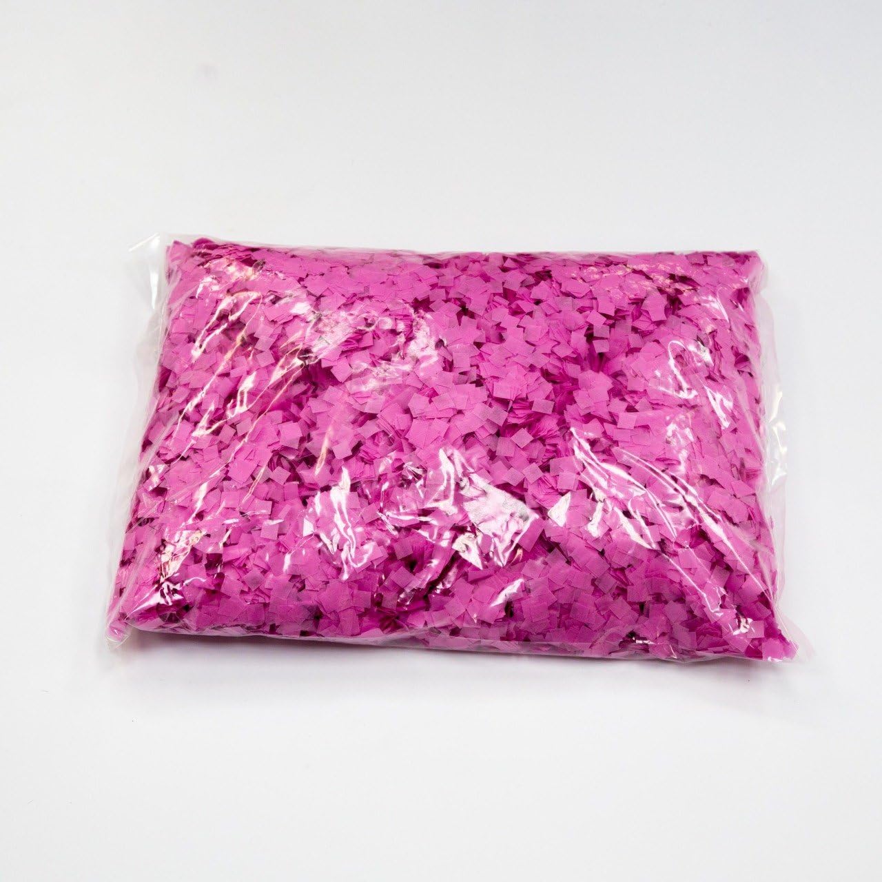 Biodegradable Tissue Confetti Squares, Pink Color – Ultimate Confetti Fluttering Tissue Paper Squares for Confeti Cannon and Launcher Use, Table Decorations, and More (20 Handfuls per Bag, 1 lb)