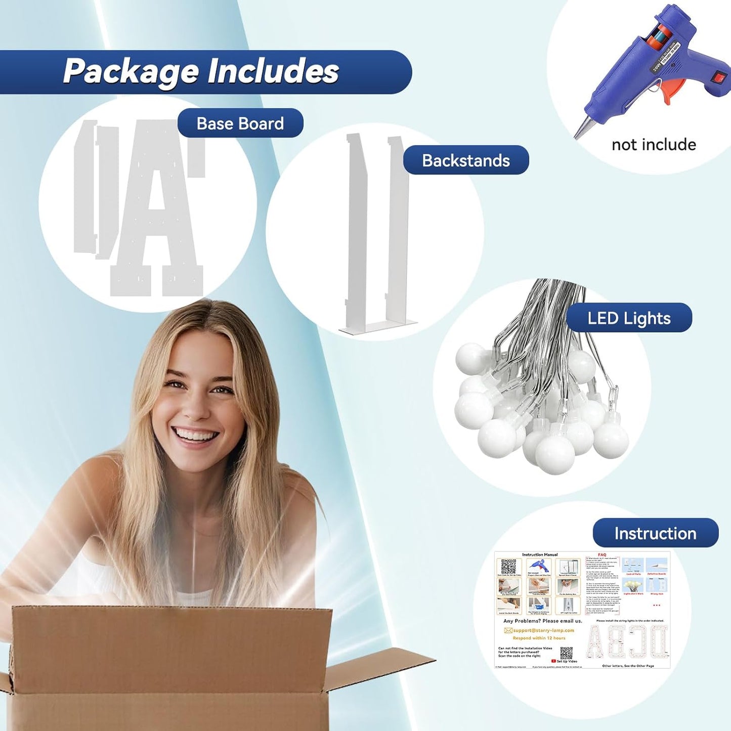 4FT Marquee Light Up Letters - Large Marquee Letters 4 Feet Tall for Birthday Party Decorations, Big Letter for Wedding Event Marry Me Baby Shower Bridal Shower, Letter A