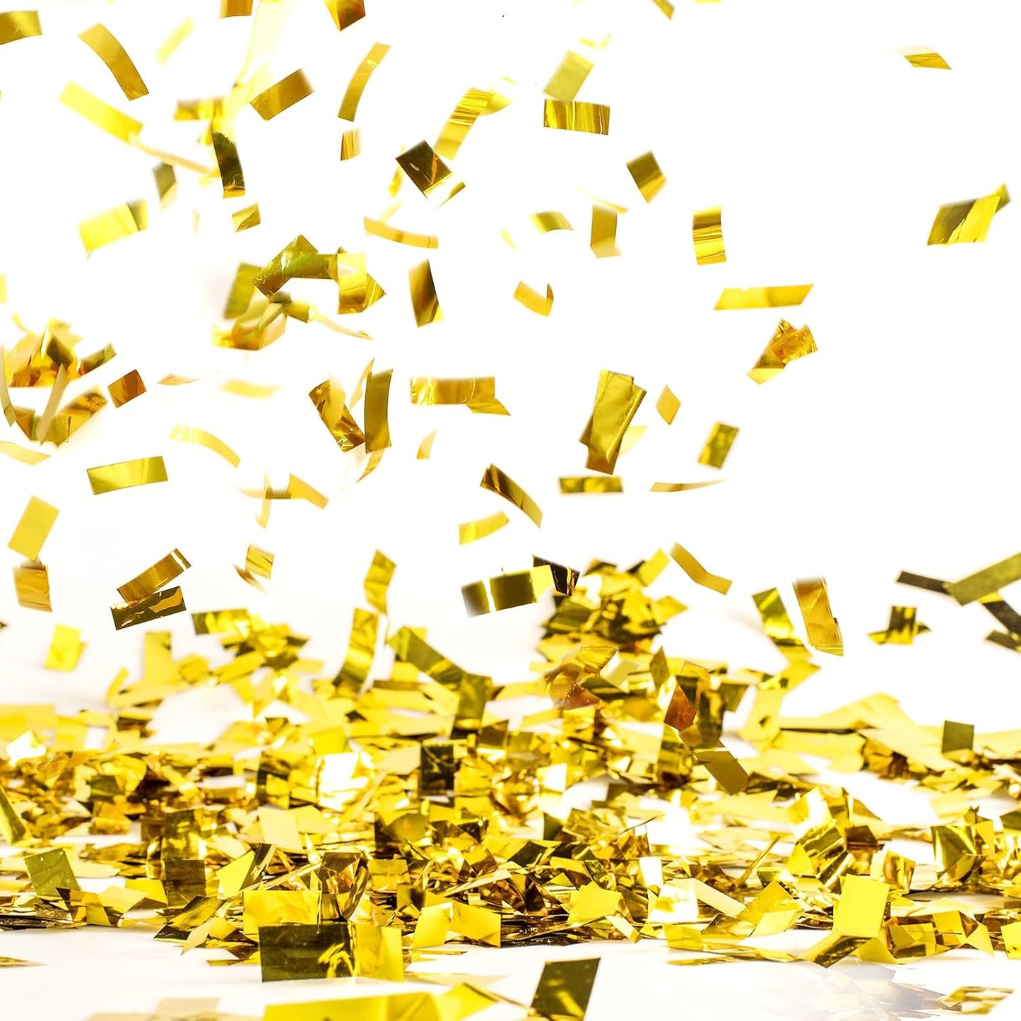 Sumind 200 Grams Gold Silver Large Metallic Confetti Rose Glitter Throwable Table Scatter Foil Confetti for Wedding Birthday Party Baby Shower Graduation Christmas Celebrations(Gold)