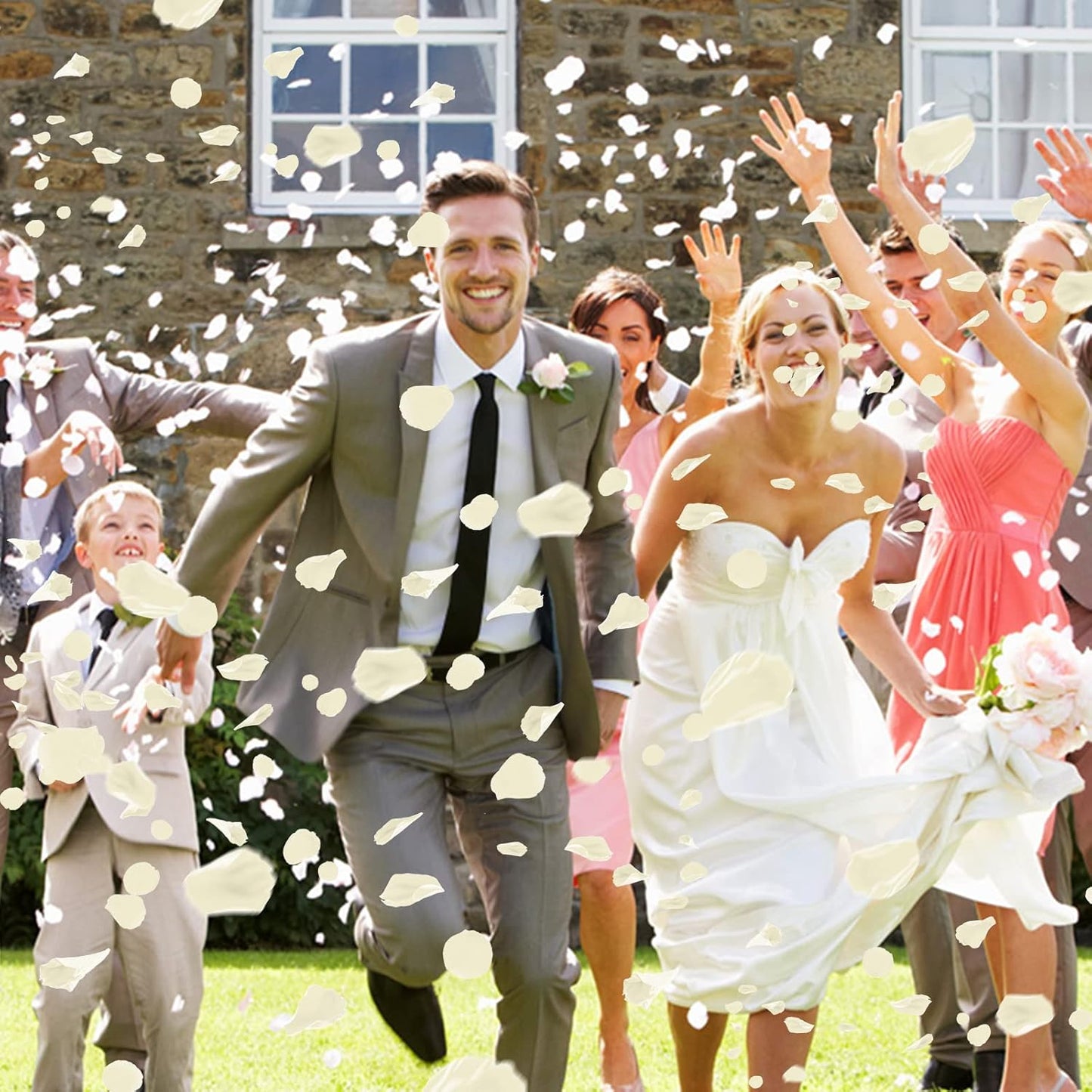 Ouddy Decor 5000 Pcs Rose Petals Artificial Flower for Valentine's Wedding Decor Romantic Night Event Anniversary Shower Engagement Party Home Decorations, Ivory