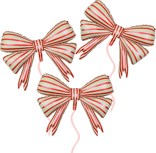 36 Inches Bow Foil Balloon Huge Bowtie Pink Balloon for Baby Shower, Wedding, Kids Theme Party Decoration (Red)