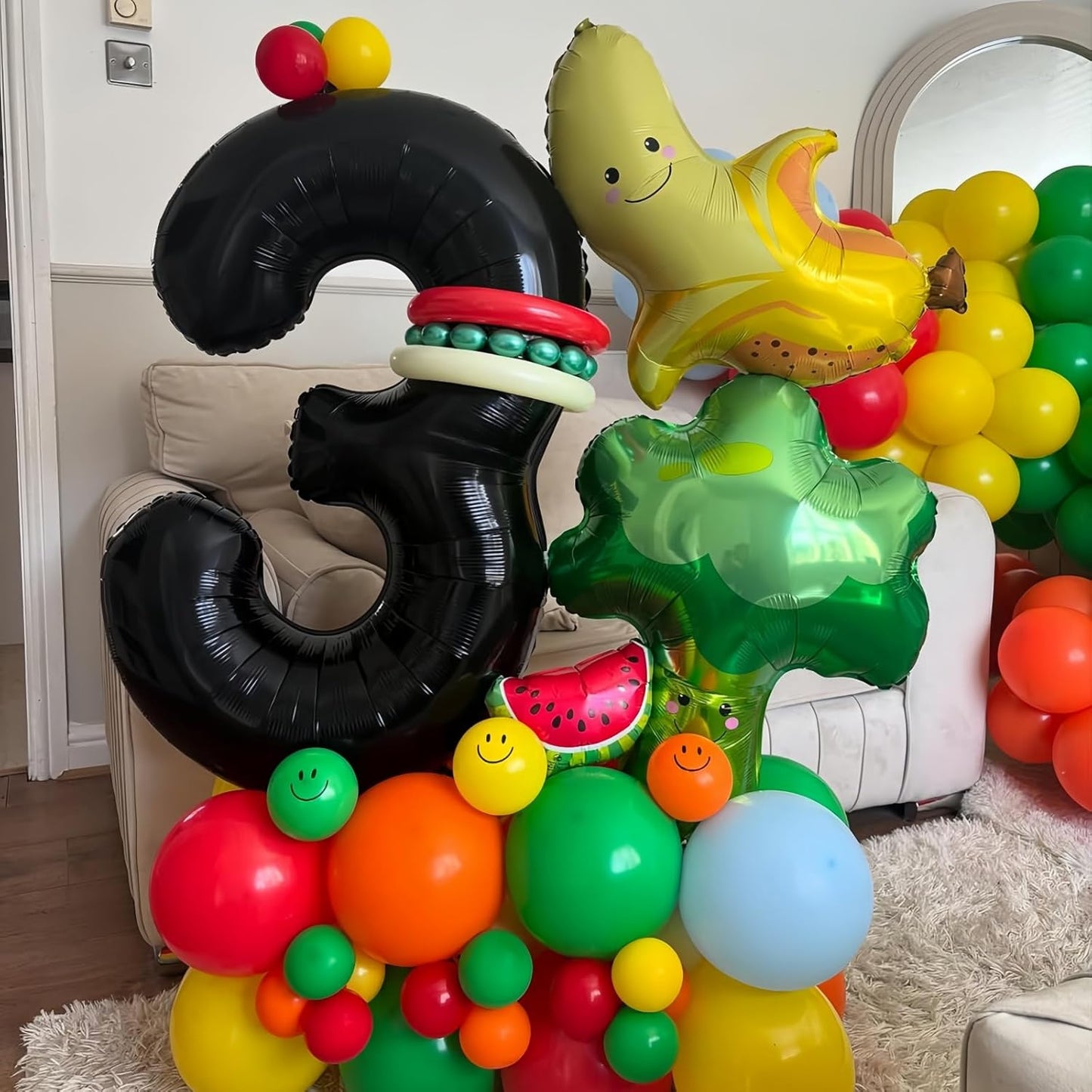 Black 8 Balloon Number,40 Inch Number 8 Balloon Large Black 8 Foil Mylar Helium Balloon for Birthday Party Decorations