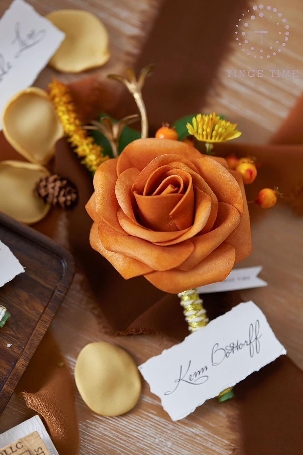 TINGE TIME Silk Rose Petals Flower Petals for Wedding Flower Girl Basket Aisle Scatter Dinner Table Centerpieces Party Confetti Bridal Shower Romantic Night Decoration (Champagne)